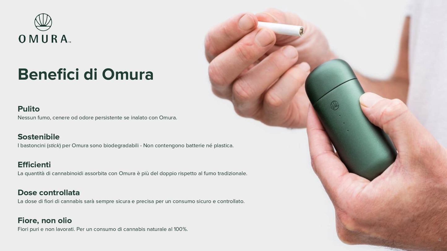 OMURA VAPORIZZATORE CANNABIS SERIE X ARDESIA