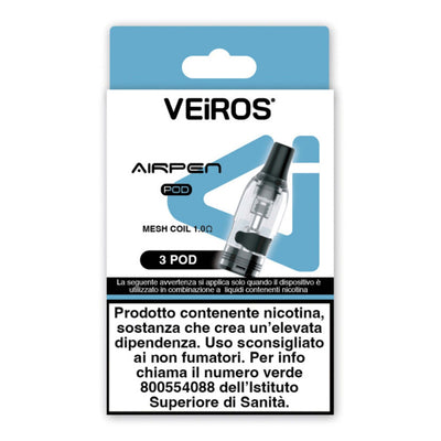 Veiros Airpen Pod di Ricambio 3 Pezzi con Mesh Coil 1.0 Ohm per Sigaretta Elettronica