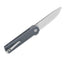 Dettaglio lama 14C28N QSP Lark flipper integrato grigio