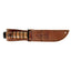 Ka-Bar 9139 US Army Vietnam - dettaglio lama incisa e fodero cuoio