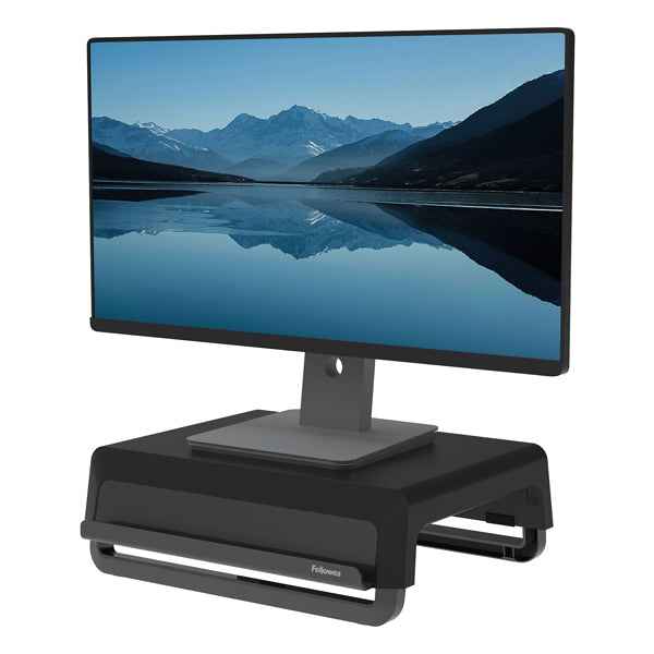 Supporto monitor Breyta - pieghevole - 8,2 x 35,4 x 30,4 cm - nero - Fellowes