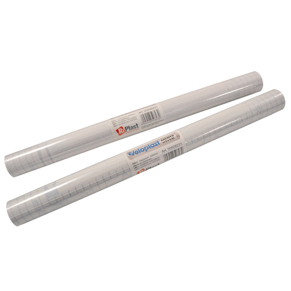 Rotolo coprilibro Veloplast - 5 m x  45 cm - PP - 60 mic - liscio adesivo - neutro trasparente - Colorosa