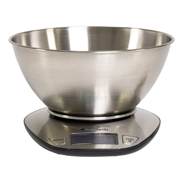 Bilancia da cucina Graal - con ciotola - peso massimo 5 kg - acciaio - Melchioni family