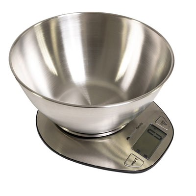 Bilancia da cucina Graal - con ciotola - peso massimo 5 kg - acciaio - Melchioni family