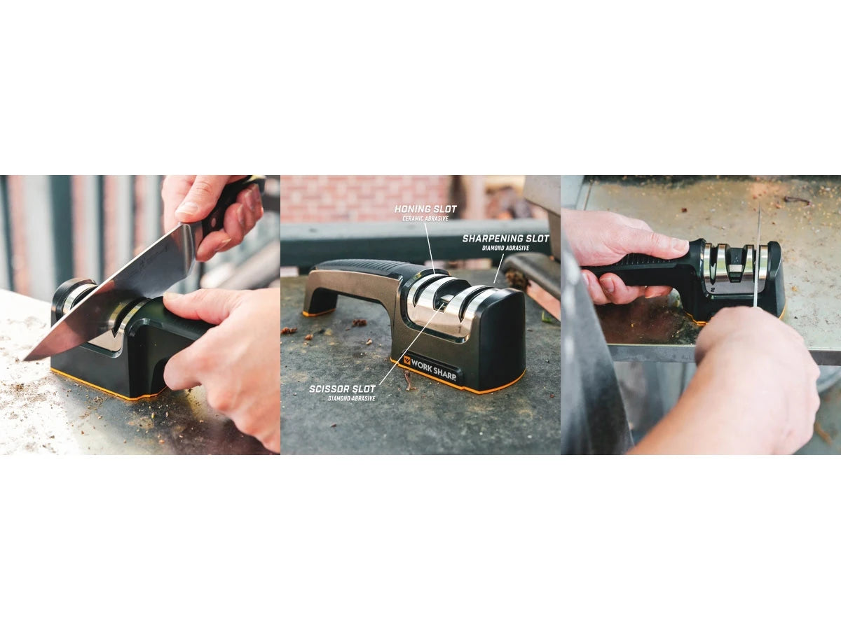 Work Sharp AFFILATORE MANUALE KITCHEN PULL THROUGH KNIFE SHARPENER  WSKTNPTS