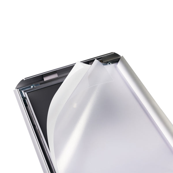 Espositore con cornice a scatto - alluminio - da pavimento - A4 - Durable