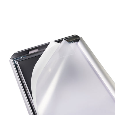 Espositore con cornice a scatto - alluminio - da pavimento - A4 - Durable