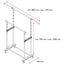 Appendiabiti su ruote Gastone - 2 barre - Perfetto