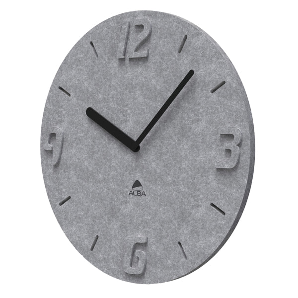 Orologio da parete effetto 3D - diametro 30 cm - PET - grigio - Alba