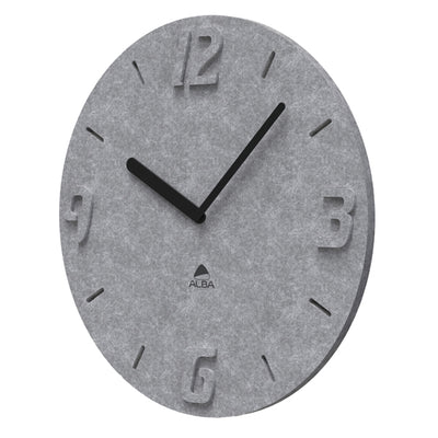 Orologio da parete effetto 3D - diametro 30 cm - PET - grigio - Alba