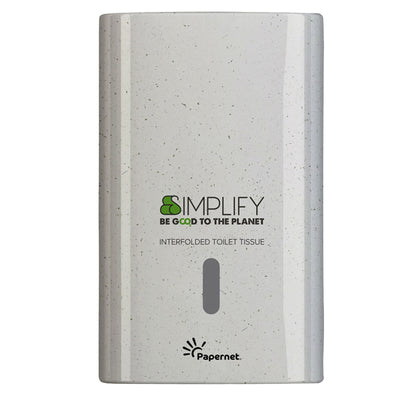 Distributore carta igenica interfogliata Simplify - 16,5 x 13,5 x 26,5 cm - white wood - Papernet