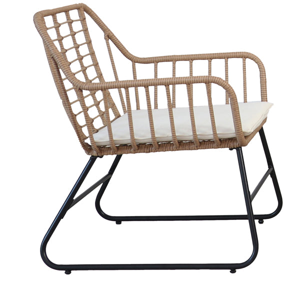 Salotto Cebu - polyrattan naturale - Garden Friend - set 4 elementi