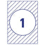 Etichette adesive per finestre - in carta - con pellicola - laser - rimovibili - diametro 200 mm - 1et/fg - 10 fogli - bianco - Avery