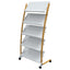 Portariviste da terra - 5 tasche - 51,5 x 83 x 163,3 cm - legno/ABS - bianco - Alba