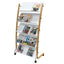 Portariviste da terra - 5 tasche - 51,5 x 83 x 163,3 cm - legno/ABS - bianco - Alba