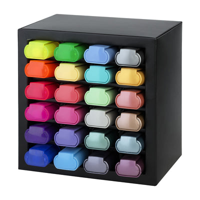 Evidenziatore Textliner 46 - punta a scalpello - colori assortiti - Faber-Castell - deskset 24 pezzi