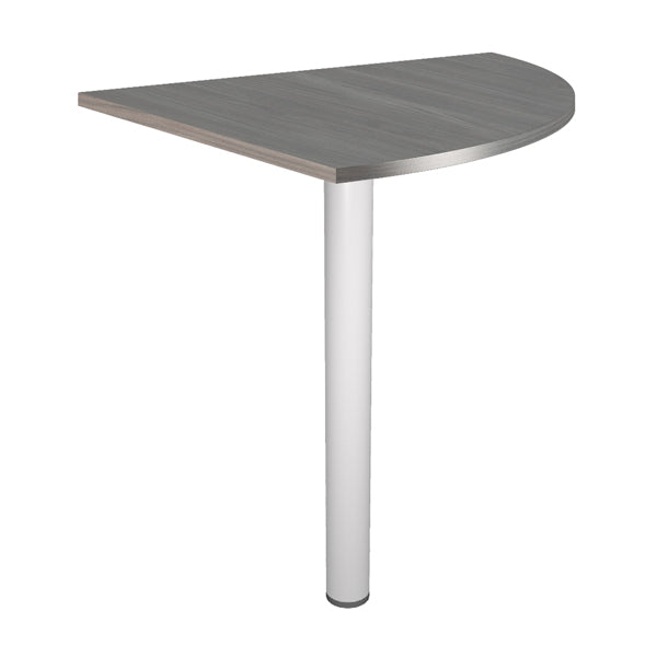 Raccordo angolare 90° per scrivanie Easy - 80 x 80 cm - frassino toscano/grigio alluminio