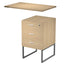 Cassettiera Essence - 3 cassetti - con supporto metal e top - 41,5 x 49,5 x 57,6 cm - Rovere/Antracite