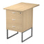 Cassettiera Essence - 3 cassetti - con supporto metal e top - 41,5 x 49,5 x 57,6 cm - Rovere/Antracite