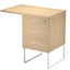Cassettiera Essence - 3 cassetti - con supporto metal e top - 41,5 x 49,5 x 57,6 cm - Rovere/Bianco
