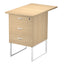 Cassettiera Essence - 3 cassetti - con supporto metal e top - 41,5 x 49,5 x 57,6 cm - Rovere/Bianco