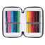 Astuccio Colors 3 zip - 13 x 20 x 7,5 cm - tessuto - fantasie assortite - Colorosa