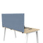 Pannello fonoassorbente per scrivania - 115 x 40 cm - morsetti neri - azzurro