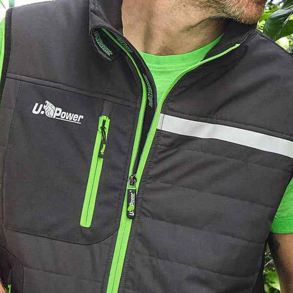 Gilet Wall - taglia XXL - PL - grigio/verde - U-Power