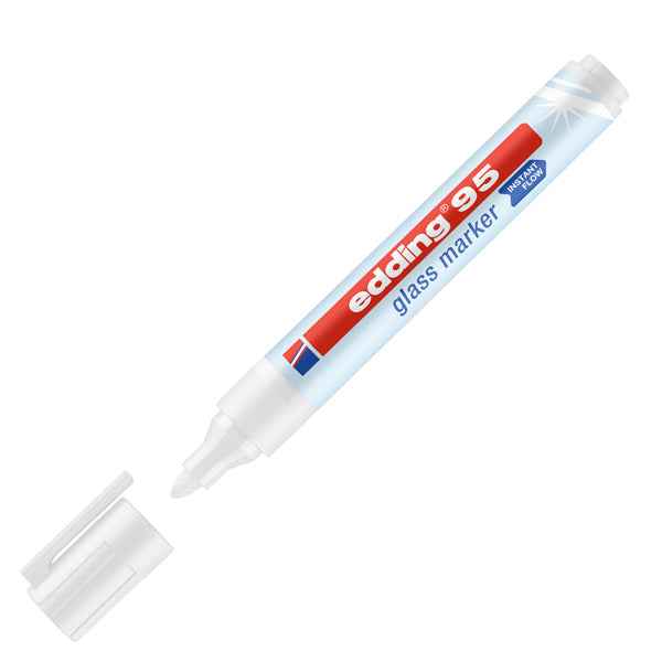 Marcatore per vetro 95 - punta tonda - da 1,5 a 3 mm - bianco - Edding