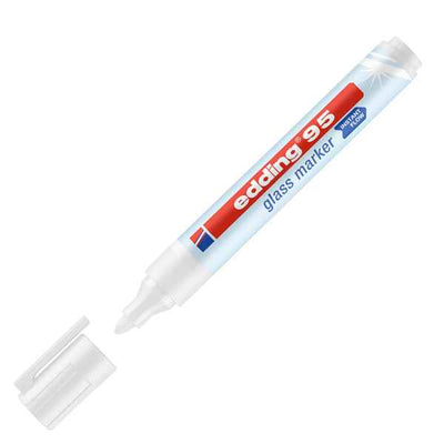 Marcatore per vetro 95 - punta tonda - da 1,5 a 3 mm - bianco - Edding