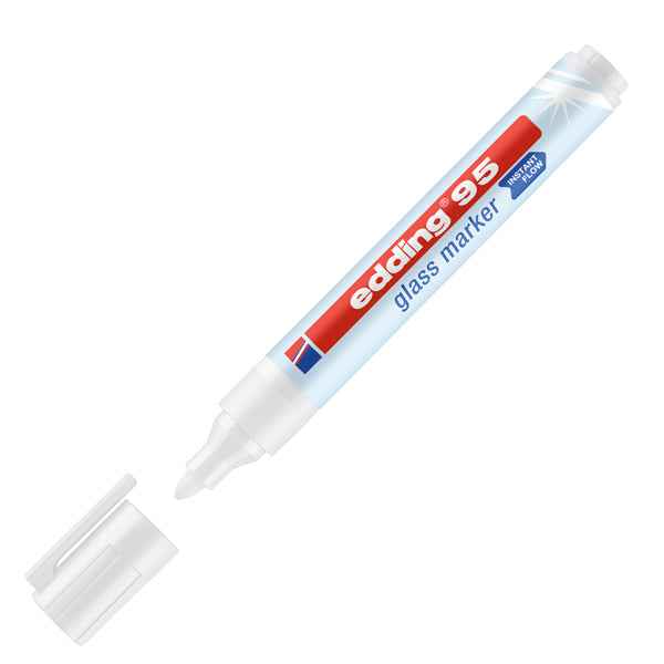 Marcatore per vetro 95 - punta tonda - da 1,5 a 3 mm - colori assortiti - Edding - conf. 6 pezzi