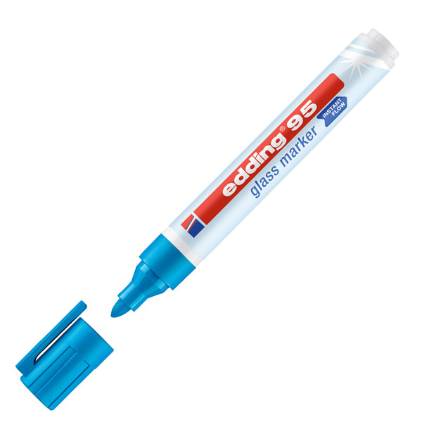 Marcatore per vetro 95 - punta tonda - da 1,5 a 3 mm - colori assortiti - Edding - conf. 6 pezzi