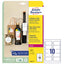Cartellino stampabile - in cartoncino - con bordi tagliati lisci - laser - 90 x 50 mm - 10 cart/fg - 10 fogli - bianco - Avery