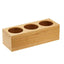 Portabottiglie con tre fori - 42 x15,5 x13 cm - bamboo - colore naturale - Leone