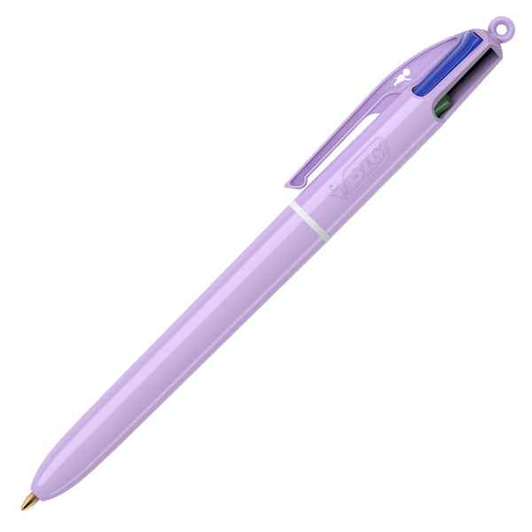 Penna sfera a scatto 4 Colori Pastel - 1.0 mm - Bic - conf. 12 pezzi