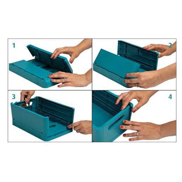 Scatola pieghevole The Smart Case mini Skandi - 18,8 x 13,8 x 9,5 cm - blu pacifico - Exacompta