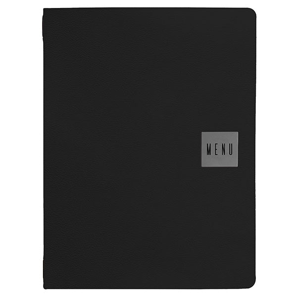 Portamenù Talk - 3 inserti doppi inclusi - A4 - 24,3 x 31,6 cm - nero - Stilcasa