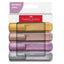 Evidenziatore Textliner 46 - punta a scalpello - colori assortiti metallic - Faber-Castell - astuccio 4 colori