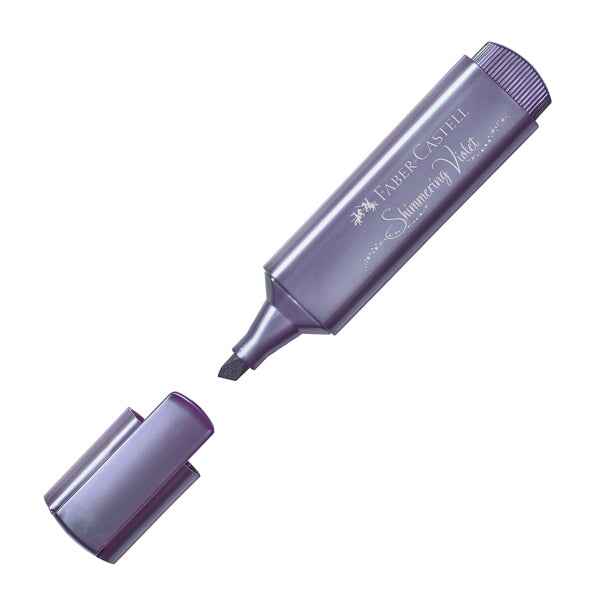 Evidenziatore Textliner 46 - punta a scalpello - colori assortiti metallic - Faber-Castell - astuccio 8 colori