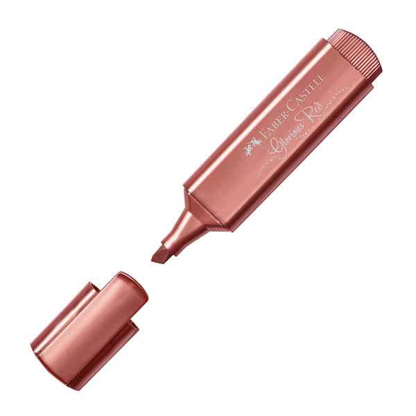 Evidenziatore Textliner 46 - punta a scalpello - colori assortiti metallic - Faber-Castell - astuccio 8 colori