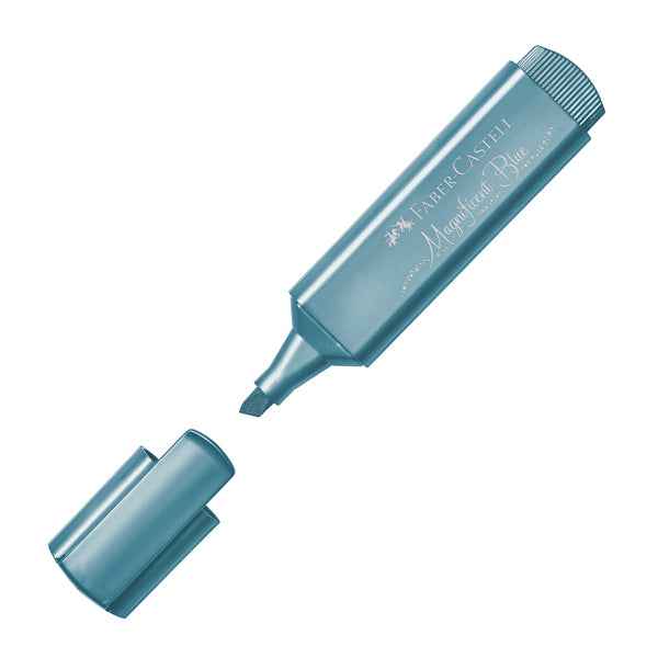 Evidenziatore Textliner 46 - punta a scalpello - colori assortiti metallic - Faber-Castell - astuccio 8 colori
