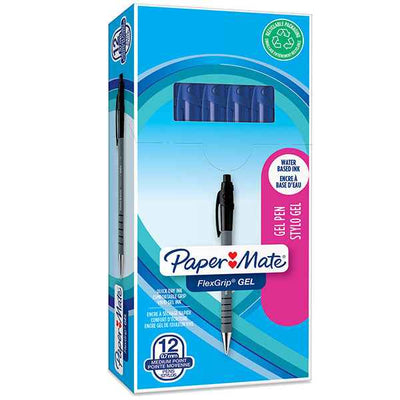 Penna a sfera a scatto Flexgrip Gel - punta 0,7 mm - blu - Papermate