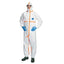 Tuta Tyvek 800J - con nastrature arancioni - taglia L - bianco - Dupont
