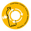 Coperchio raccolta plastica - per cestino 133R - diametro 38 cm - PVC - giallo - Cep