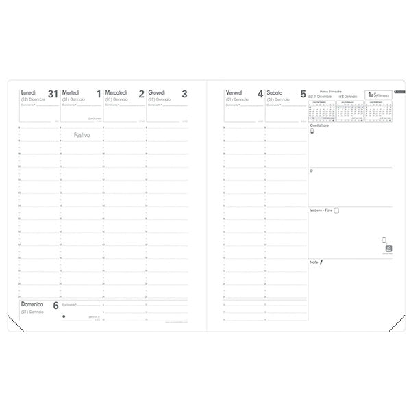 Agenda del Professore 2027 - copertina Club - 21 x 27 cm - azzurro - Quo Vadis