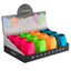 Portapenne Monocromo - 9,5 x 7,5 x 7 cm - silicone soft touch - colori fluo assortiti - Pigna