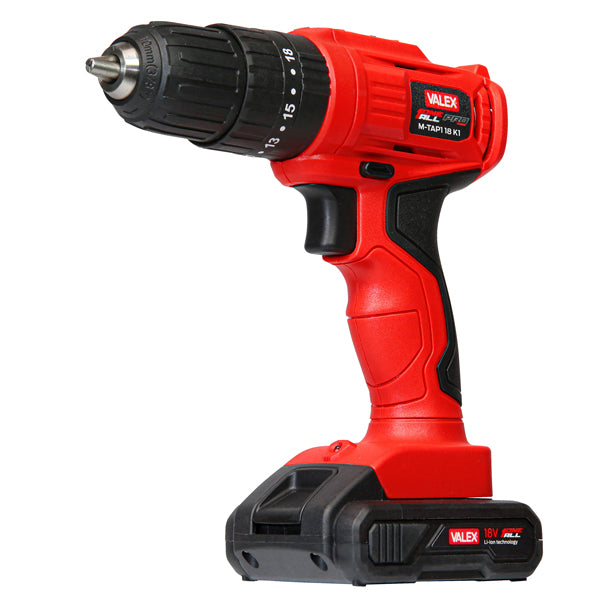 Trapano avvitatore  M-TAP1 18 K1 - con percussione - in valigetta - a batteria al litio - 18 V - Valex
