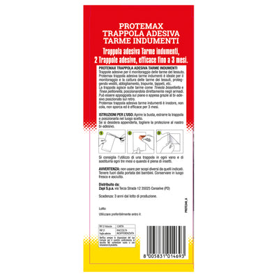 Trappola adesiva per tarme in indumenti - Protemax - blister 2 pezzi