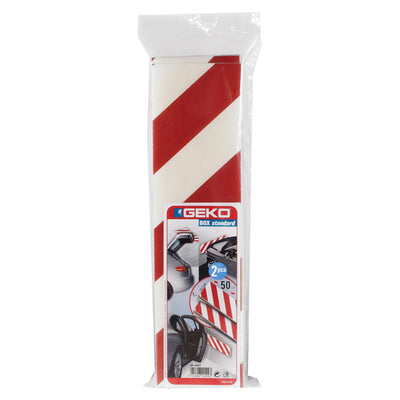 Pannello antiurto adesivo BOX - 13,7 x 50 cm - EPE/LDPE - bianco/rosso - Geko - conf. 2 pezzi