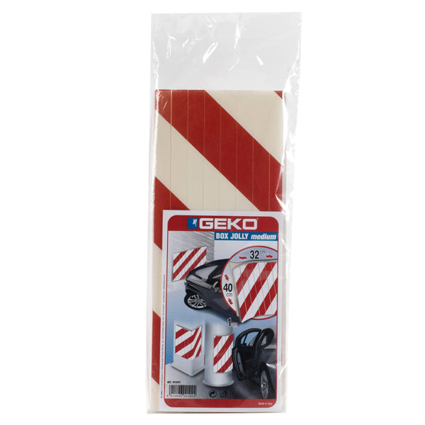 Pannello antiurto adesivo BOX JOLLY - 32 x 40 cm - EPE/LDPE - bianco/rosso - Geko